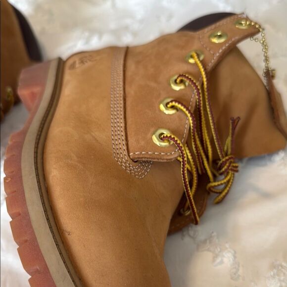 Timberland Wheat Work Boots ~ Kids 5.5 Women’s 7.5 - Picture 8 of 11